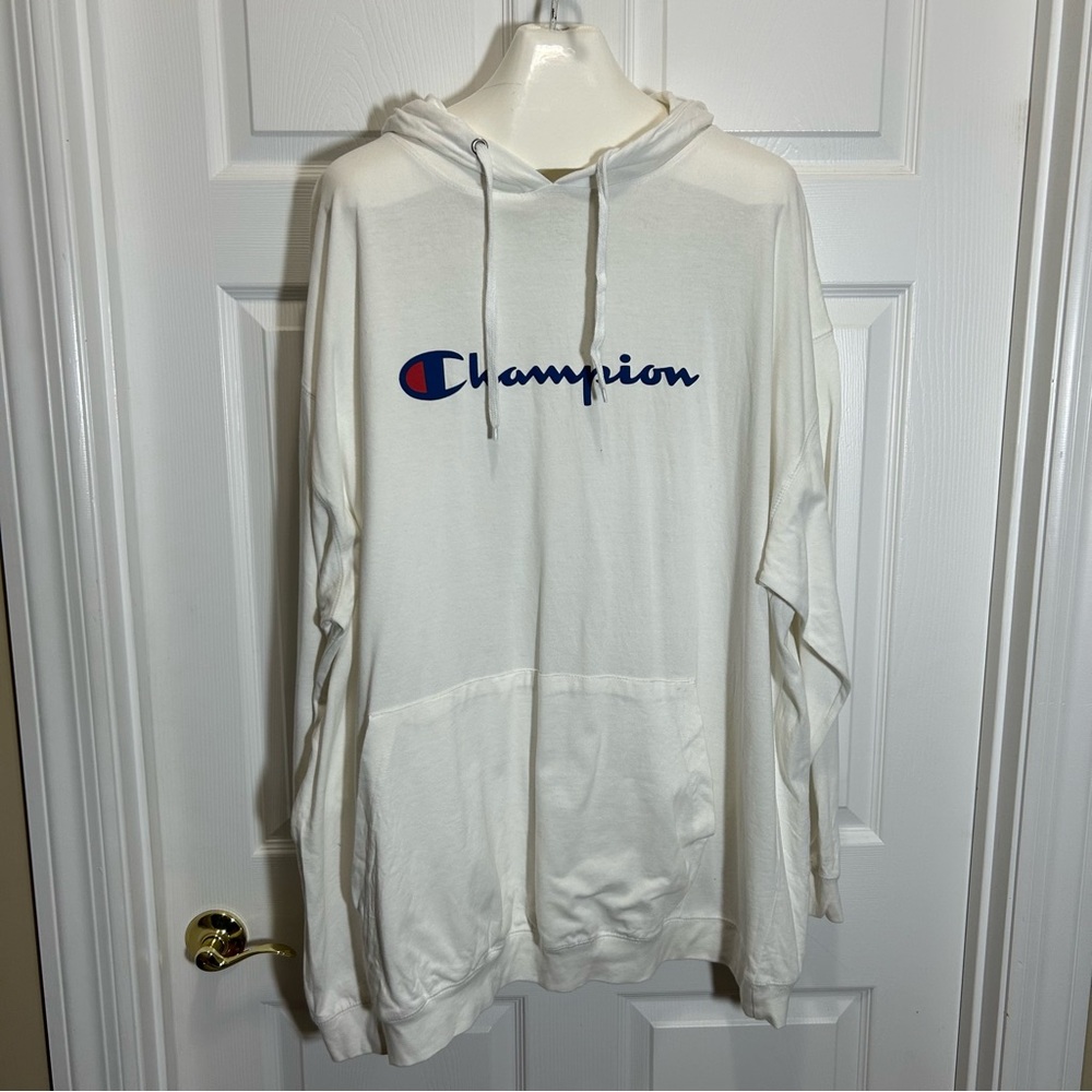 Champion Authentic Athleticwear White Tshirt Hoodie